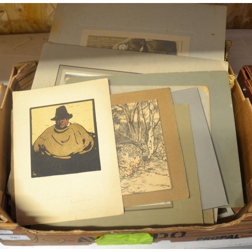 587 - Assorted Antique Pictures & Picture Frames