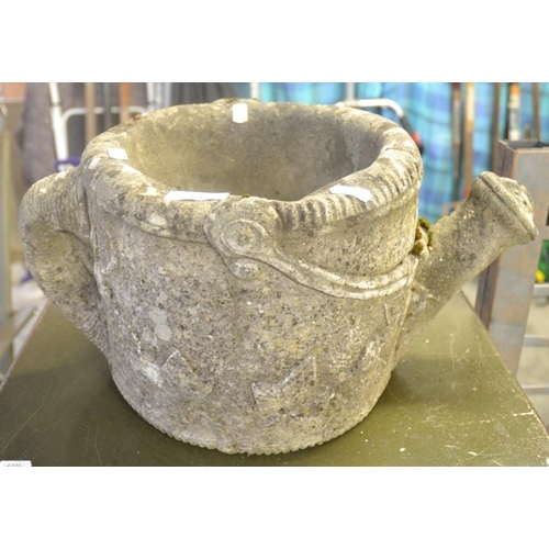 61 - Reconstituted Stone Watering Can Planter