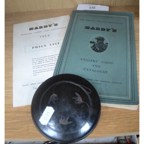 630 - Hardy's Anglers Guide 1954 & Hardy's Cast Holder Box