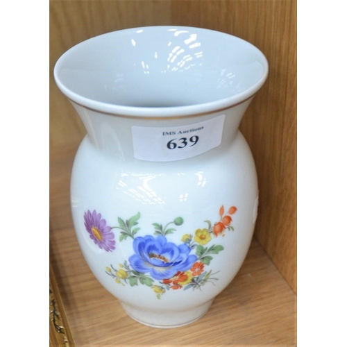 639 - Meissen Floral Vase