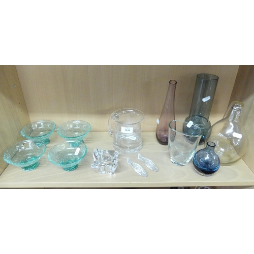 1034 - Assorted Art Glass Vases, Bowls etc.