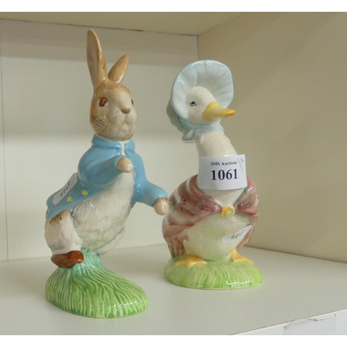 1061 - Royal Albert Beatrix Potter Peter Rabbit & Unmarked Jemima Puddleduck.