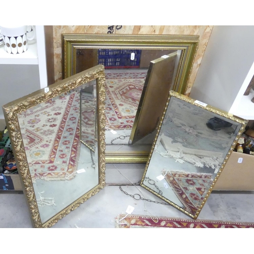 1072 - Three Modern Upright Wall Mirrors.