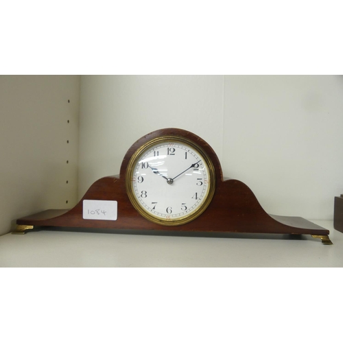 1084 - Edwardian Mahogany Mantel Clock.