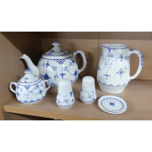 1109 - Assorted Denmark Pattern Tea Ware.