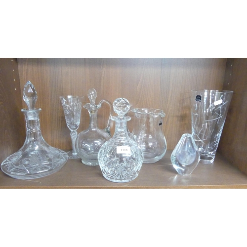 1118 - Assorted Cut Glass Decanters, Jugs & Vases.