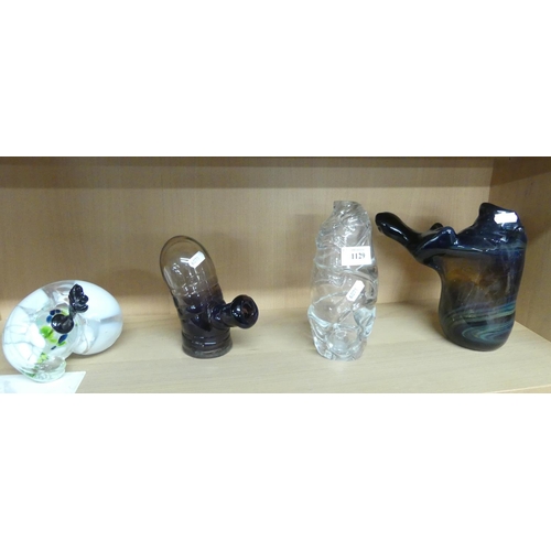 1129 - Four Art Glass Vases.