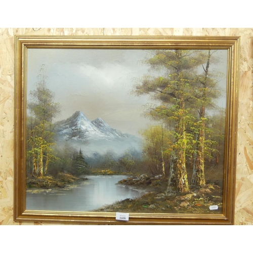 1608 - Framed Oil Painting - Highland Landscape, approx 60 x 50cm.