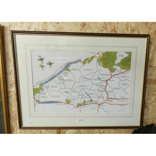 2015 - Framed Plan of Estate Ownership Strathearn.