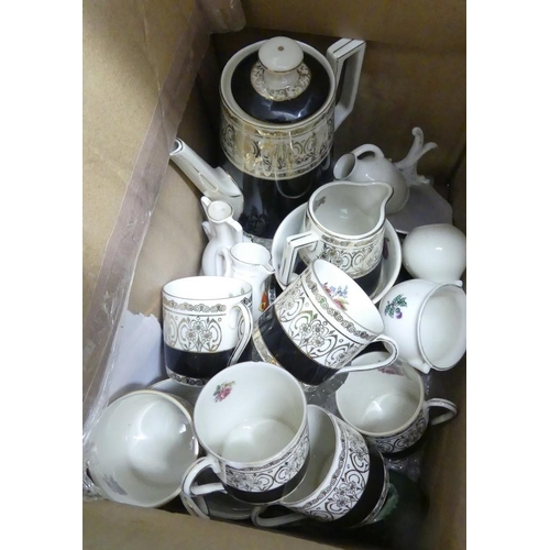 2074 - Box - Coffee Set, Crested China etc.