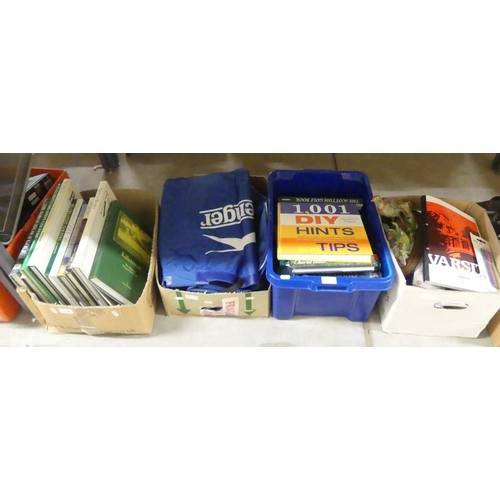 2108 - Four Boxes - Golf Related Books, Holdalls, etc.