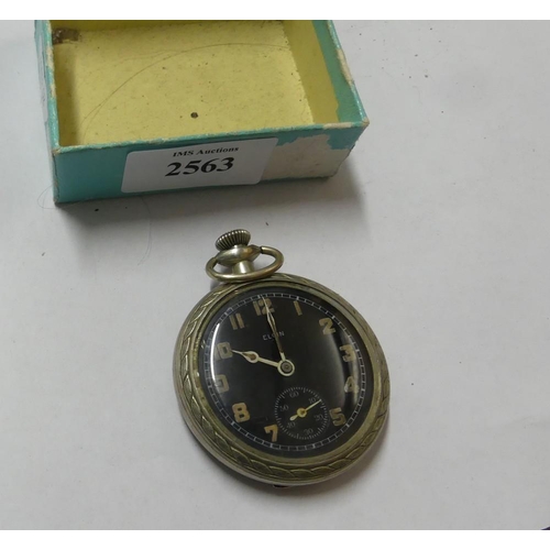 2563 - WWII Elgin Military Pocket Watch.