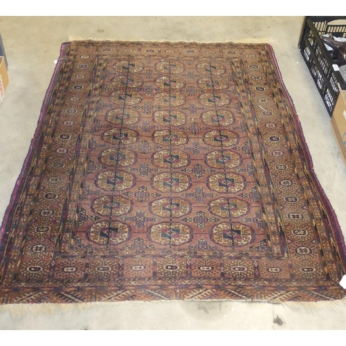 2581 - Antique Bukhara Rug - 109 x 128cm.