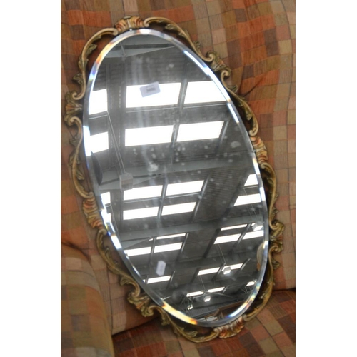 3006 - Gilt Bevelled Wall Mirror