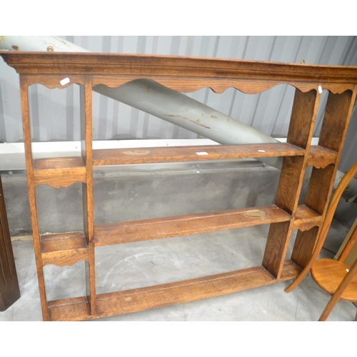 3073 - Oak Hanging Plate Rack