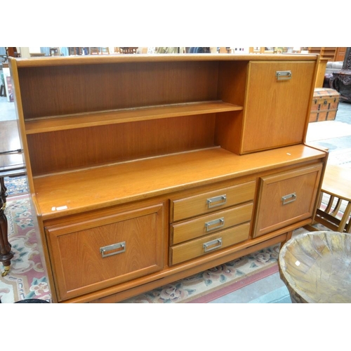 3433 - Teak High Back Sideboard