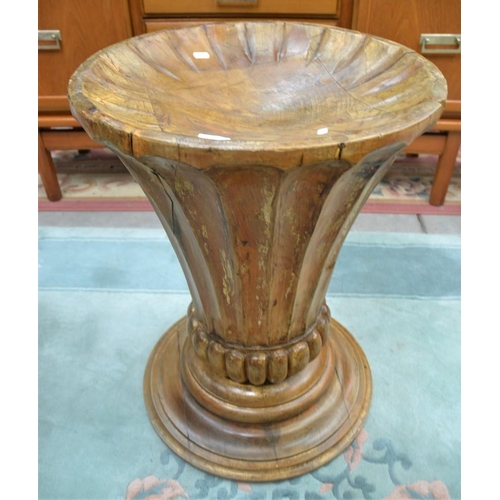 3435 - Carved Wooden Pedestal