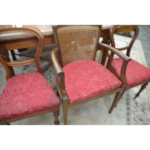 3442 - Bergere Elbow Chair & 2 Balloon Back Dining Chairs