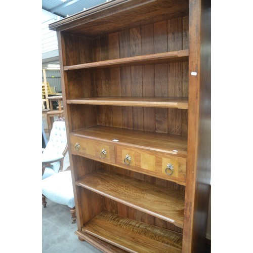 3456 - Hardwood Inlaid Bookcase