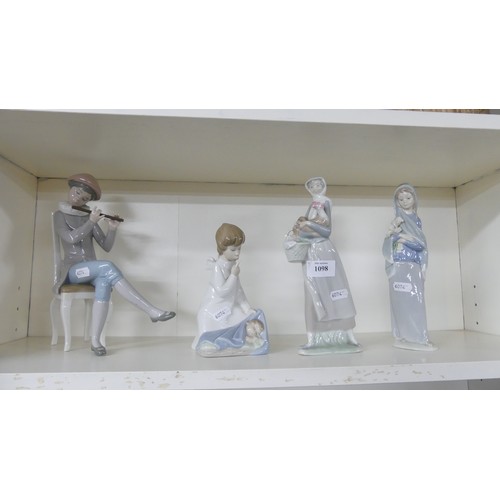 1098 - Four Lladro Porcelain Figures.