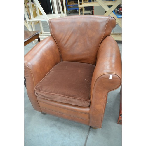 3461 - Brown Leather Armchair