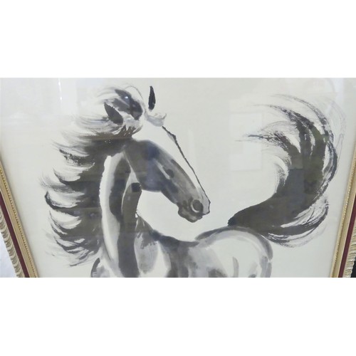 2003 - Chinese Print - Horse Study, approx 40 x 72cm.