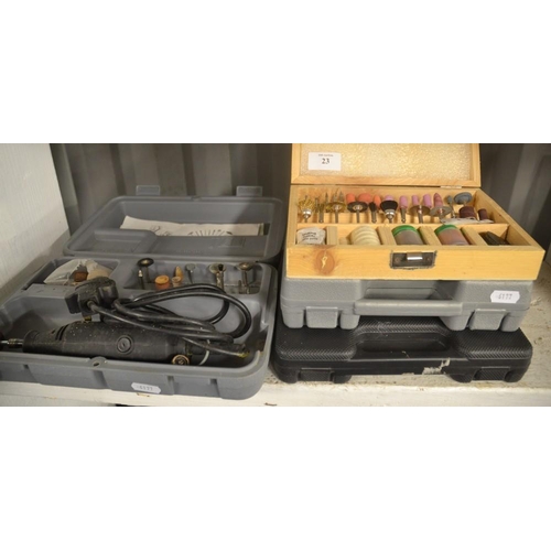 23 - Precision Grinder & Assorted Box Sets Of Attachments