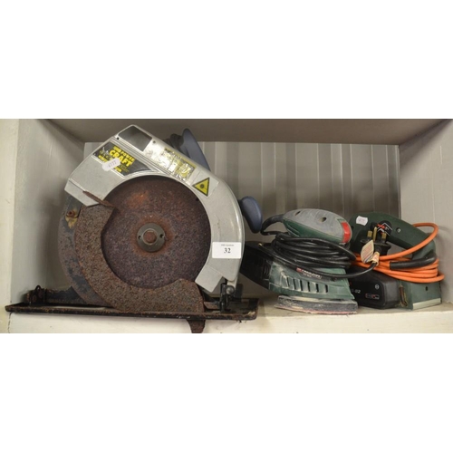 32 - Electric Circular Saw, Sander & Planer