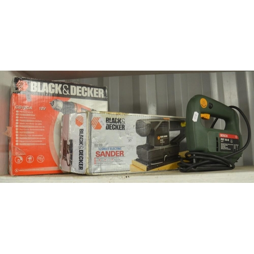 37 - Black & Decker Cordless Drill, Sander & Jigsaw