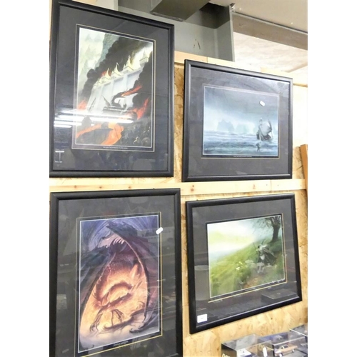 603 - 4 John Howe Tolkien Prints