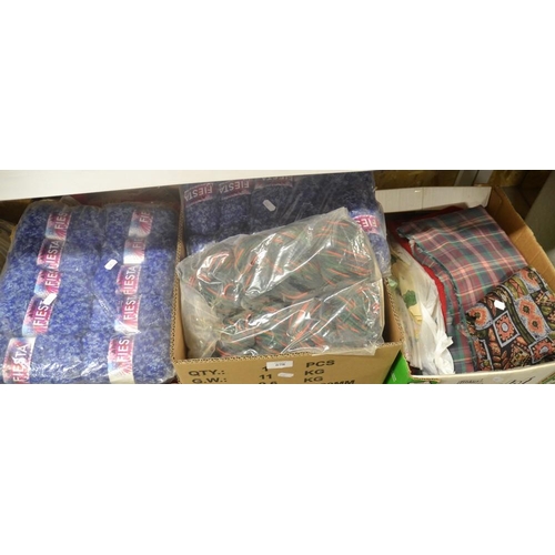 678 - 3 Boxes - Assorted Wool & Fabrics