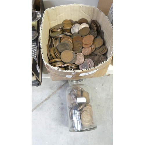 1013 - Box - UK Copper Pennies & Halfpennies.