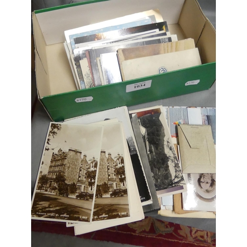 1034 - Box - Assorted Modern & Edwardian Topographical Postcards.