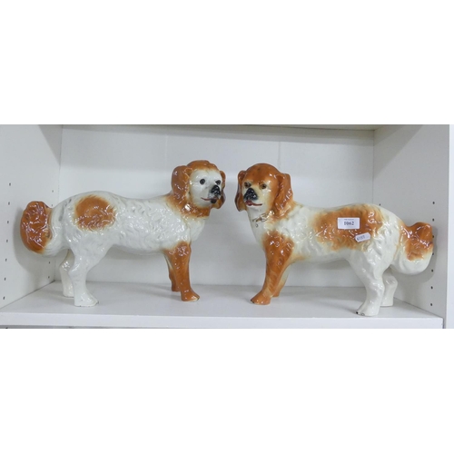 1062 - Pair of Boness Pottery Standing Retrievers.