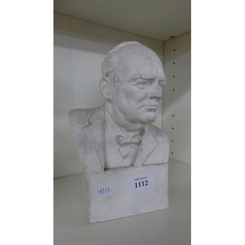 1112 - Plaster Bust of Winston Churchill.