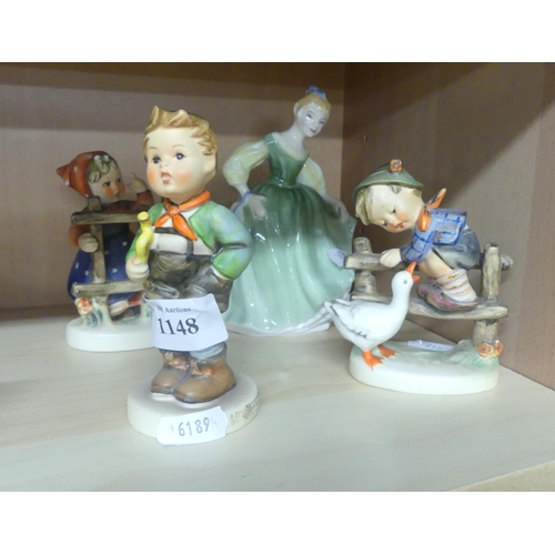 1148 - Three Hummel Figures & Royal Doulton Figure 