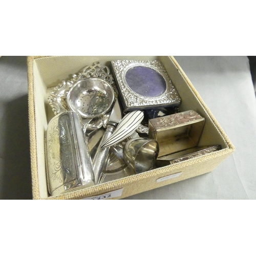 1232 - Lot of Silver and Silver-Plated Photo Frames, Boxes etc