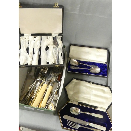 1263 - Box - Loose & Cased Cutlery.