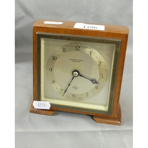 1290 - Elliot & Company London Walnut Mantel Clock.