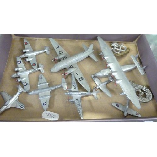 1297 - Collection of Vintage Dinky Aircraft.