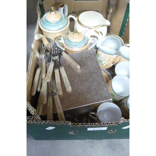 1326 - Box - Eggshell Tea Set, Cutlery etc.