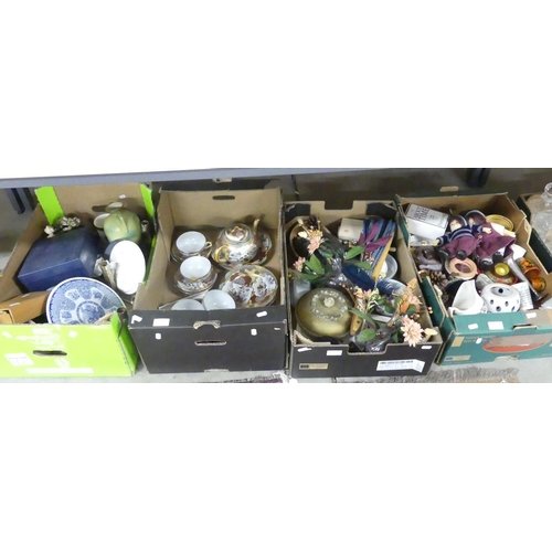 1337 - Four Boxes - Assorted Pottery, Glassware, Toys etc.