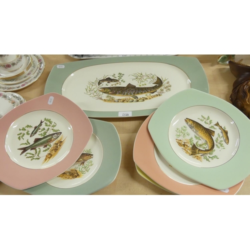 1348 - Norwegian Fish Plates by Figgjo Flint.