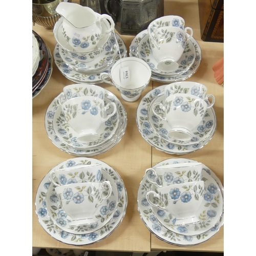 1364 - Tuscan Floral Decorated Bone China Tea Set.