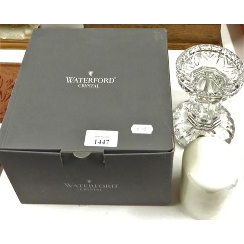 1447 - Boxed Waterford Crystal Candle Holder.