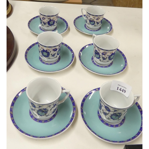 1449 - Floral Pattern Coffee Set.