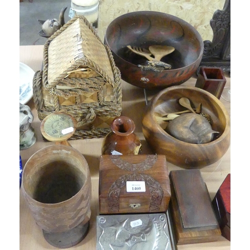 1460 - Assorted Wooden Bowls, Boxes, Animals etc.