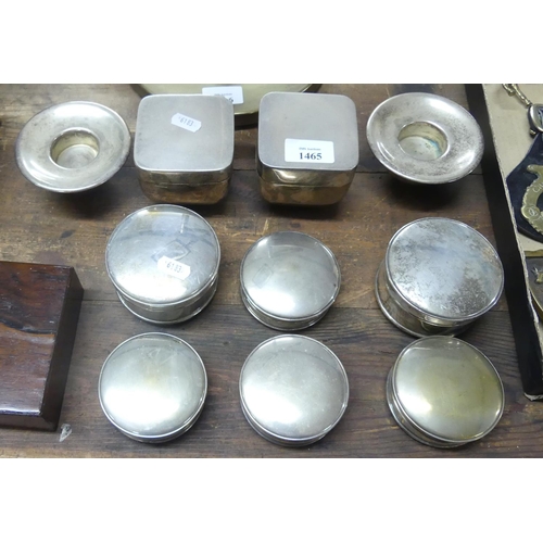 1465 - Collection of Assorted Silver Plated Boxes.