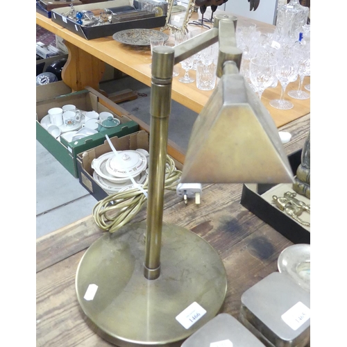 1466 - Brass Adjustable Desk Lamp.