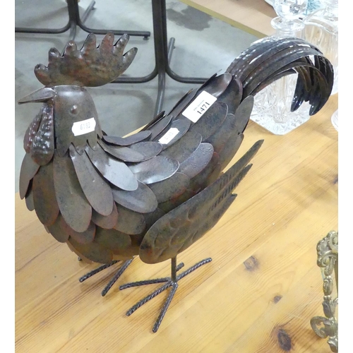 1471 - Decorative Metal Cockerel.